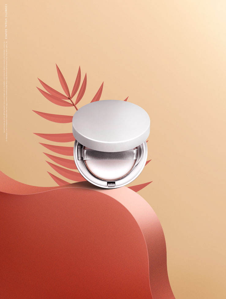 粉饼化妆品广告海报设计模板