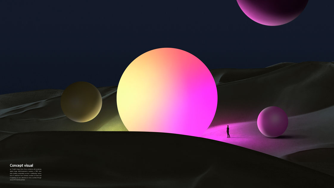 渐变星球抽象概念视觉海报设计模板