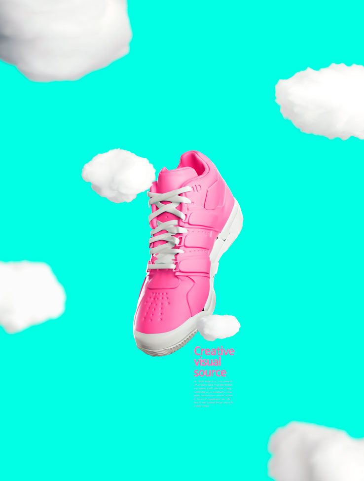 运动鞋品牌推广创意视觉海报设计韩国素材