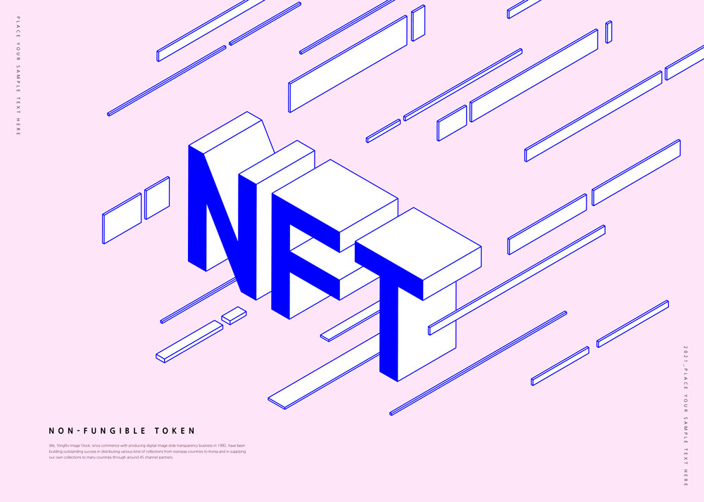 立体字NFT市场海报设计素材