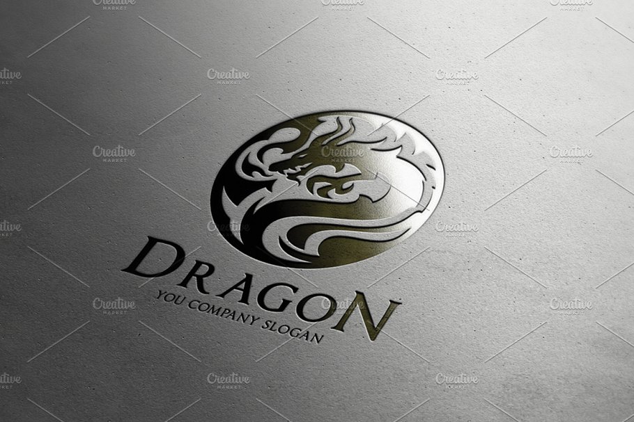 龙图形logo素材 Dragon