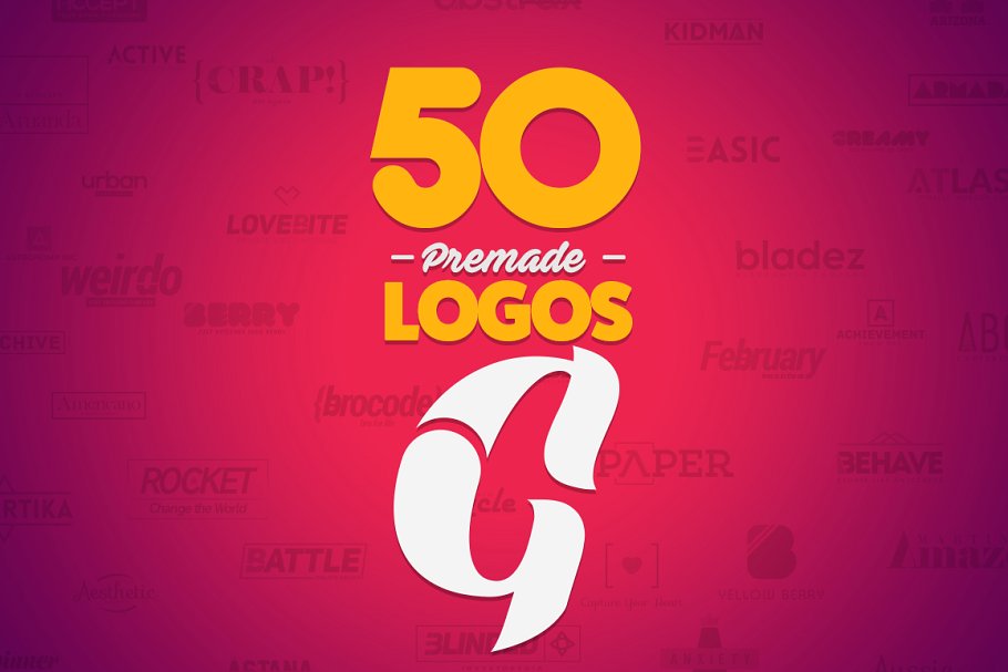 50个字母“G”logo素材 50 Letter ‘G’ Logos Bundle