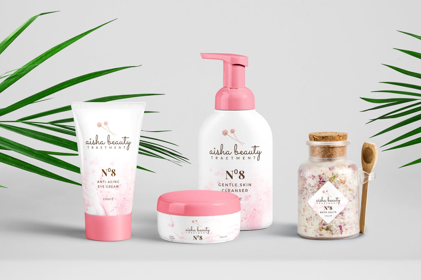 时尚高端简约高品质的女性美容院美女logo标志设计模板（AI&EPS）logo设计