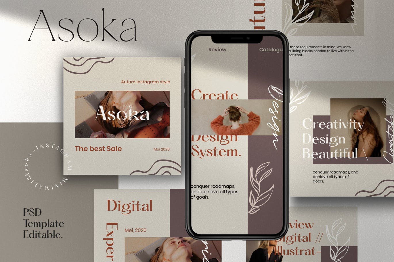 时尚高端优雅Instagram社交媒体banner海报设计模板集合