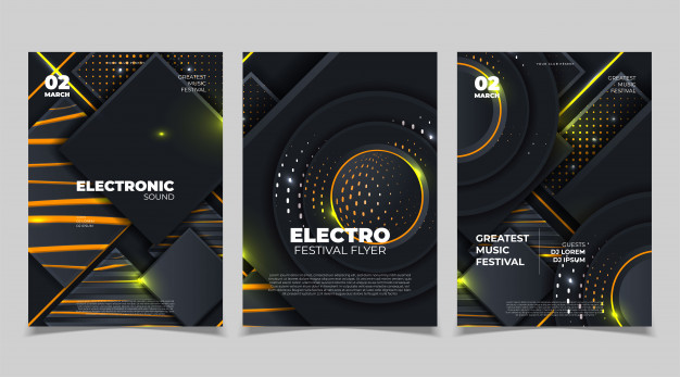 电子音乐节海报设计模板