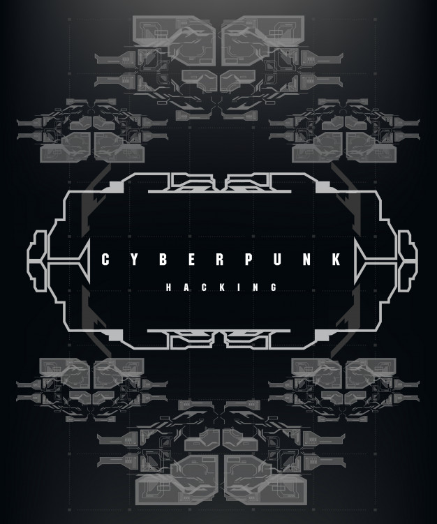 酷炫超现实朋克黑客海报模板