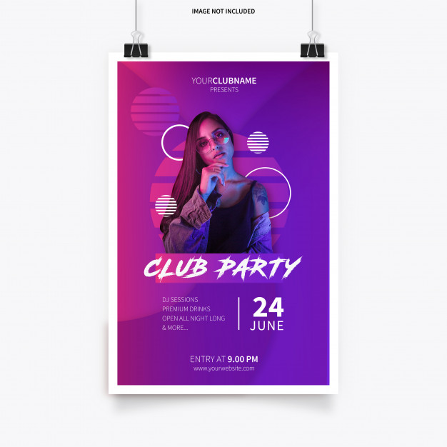 抽象设计的现代海报模板