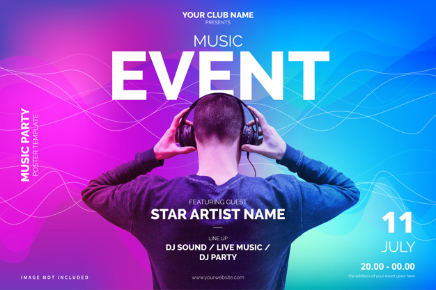现代音乐活动海报模板