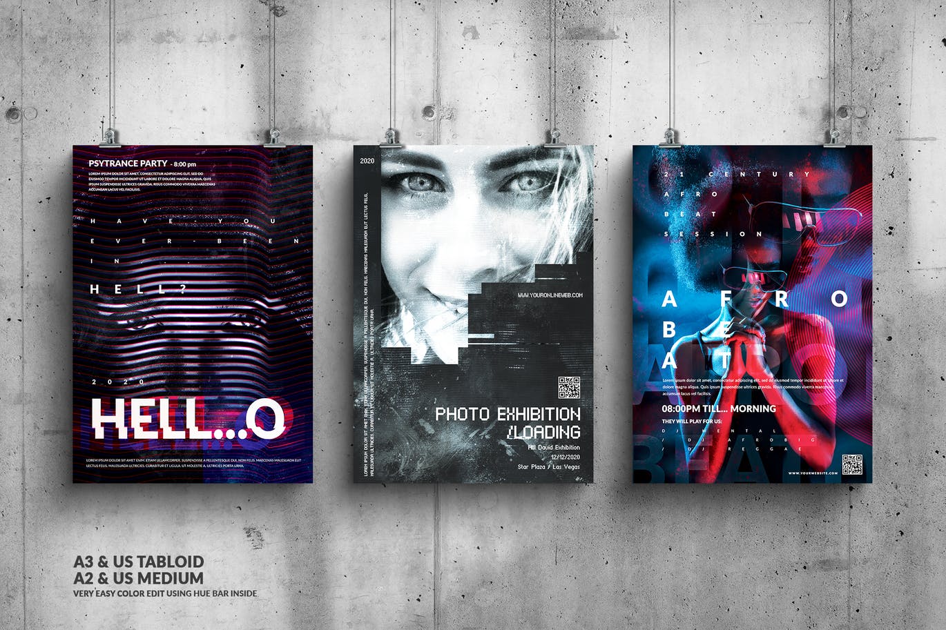 时尚高端绚丽个性的高品质音乐节海报宣传单设计模板大集合-7（psd）