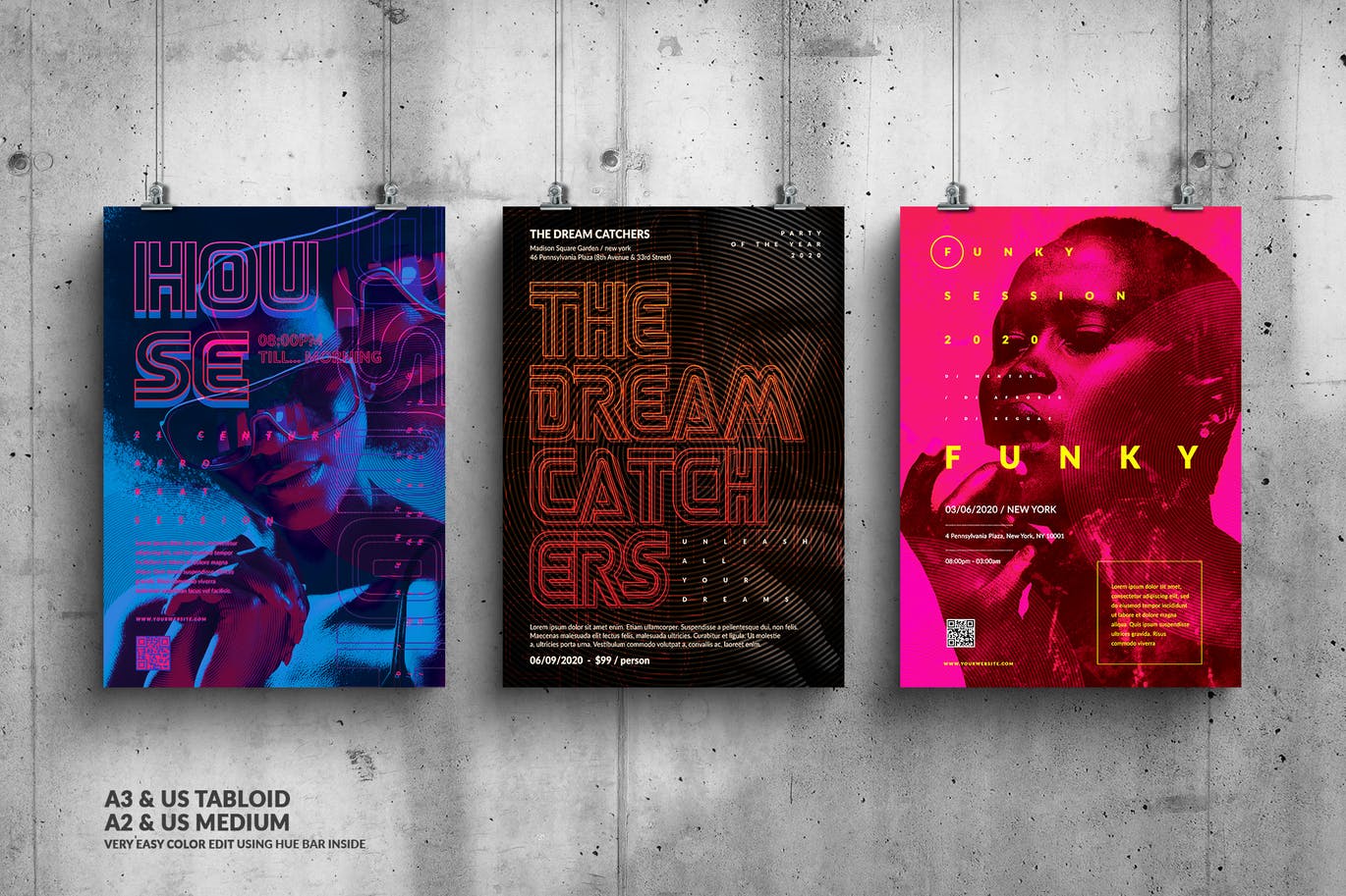 时尚高端绚丽个性的高品质音乐节海报宣传单设计模板大集合-3（psd）