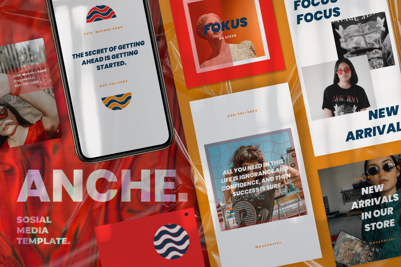 时尚高端多用途的社交媒体banner海报设计模板集合（psd）