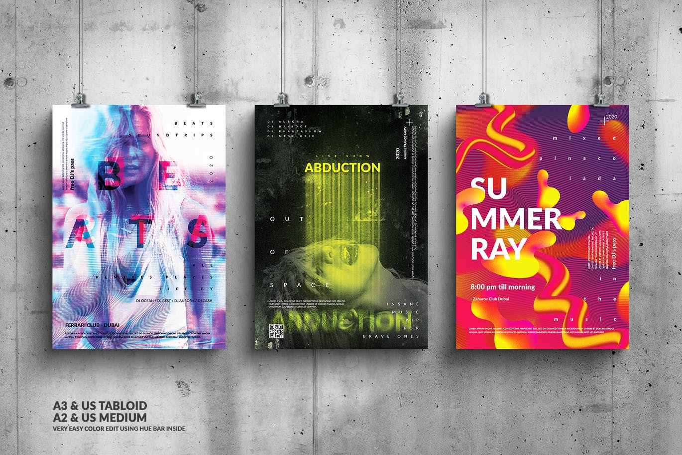 高品质的时尚高端震撼音乐与艺术活动大海报设计模板集合（psd）