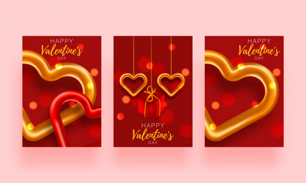 情人节小册子礼品海报销售横幅模板