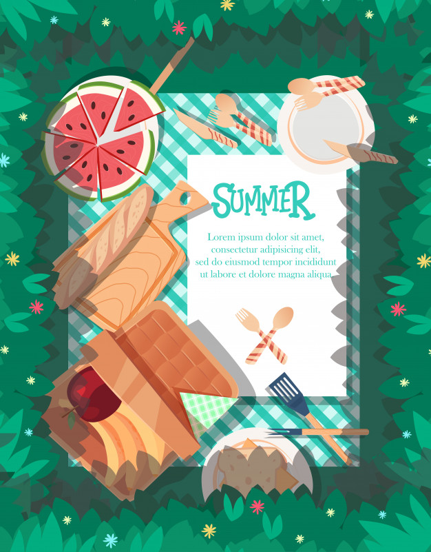 夏季海报设计与桌布背景