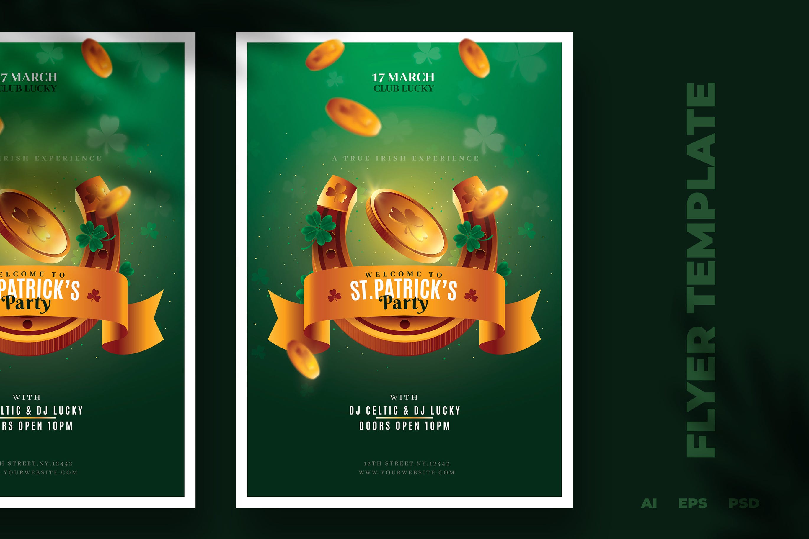 有趣的圣帕特里克节海报模板[PSD]