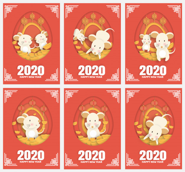 2020新年老鼠海报素材