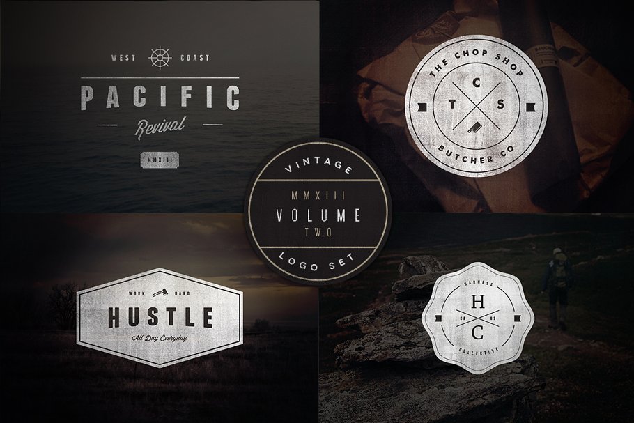 经典logo素材模板 Vintage Logo Set:  Volume Two
