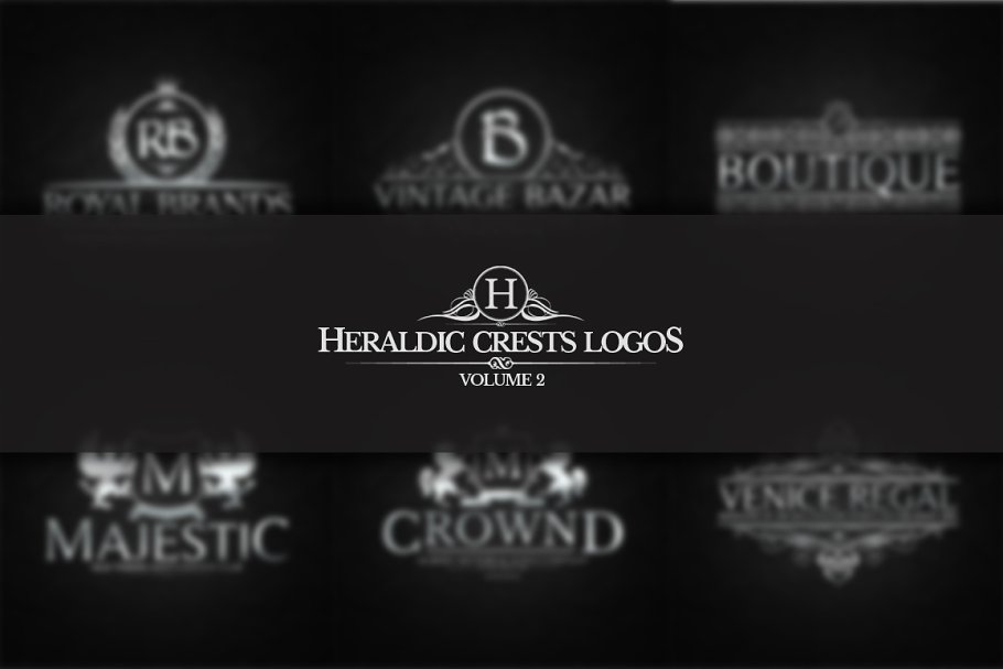 纹章logo制作模板 Heraldic Crest Logos Vol.2