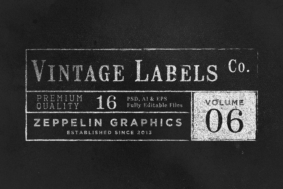 经典logo设计模板 Vintage Labels & Logos Vol.6