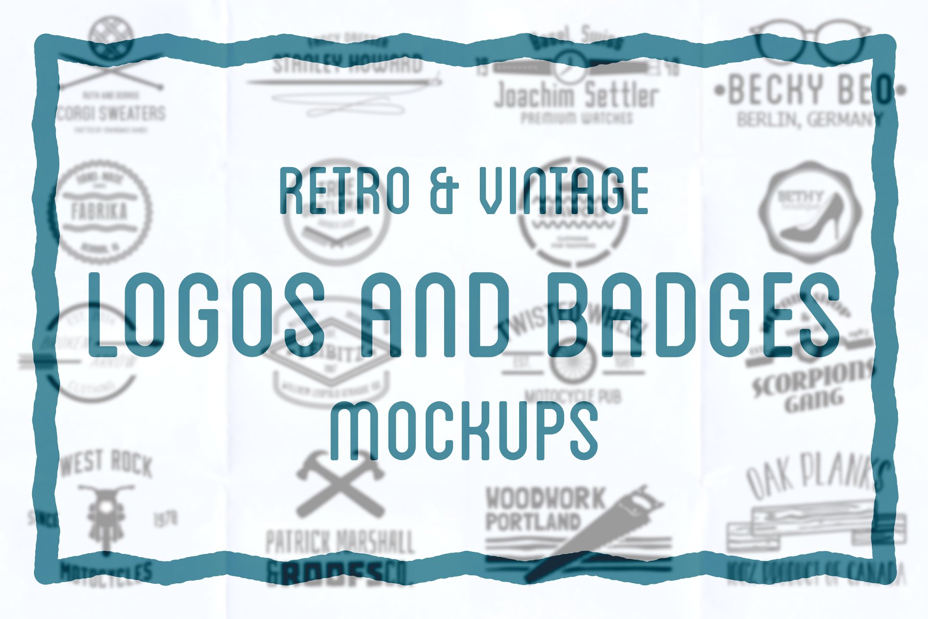 复古的logo设计模型 Retro and vintage logo mockups