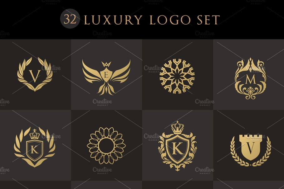 奢华logo素材 32 Luxury logo Set II
