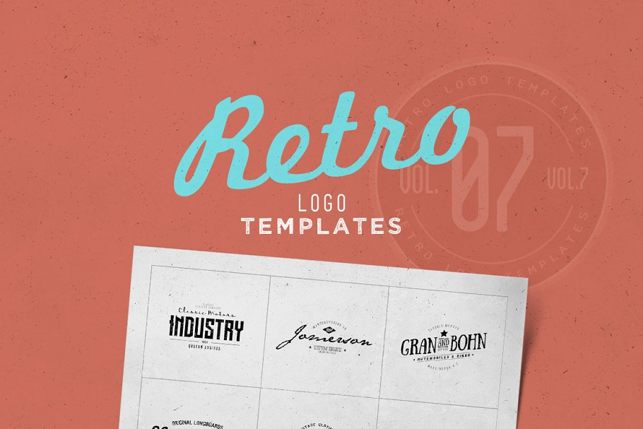 经典logo素材模板 Retro Logo Templates V.07