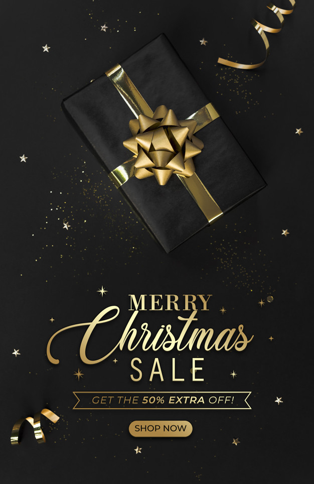 黑金圣诞节广告设计