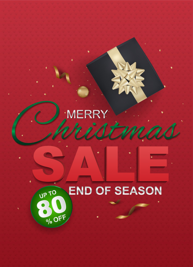 圣诞礼物广告设计元素海报