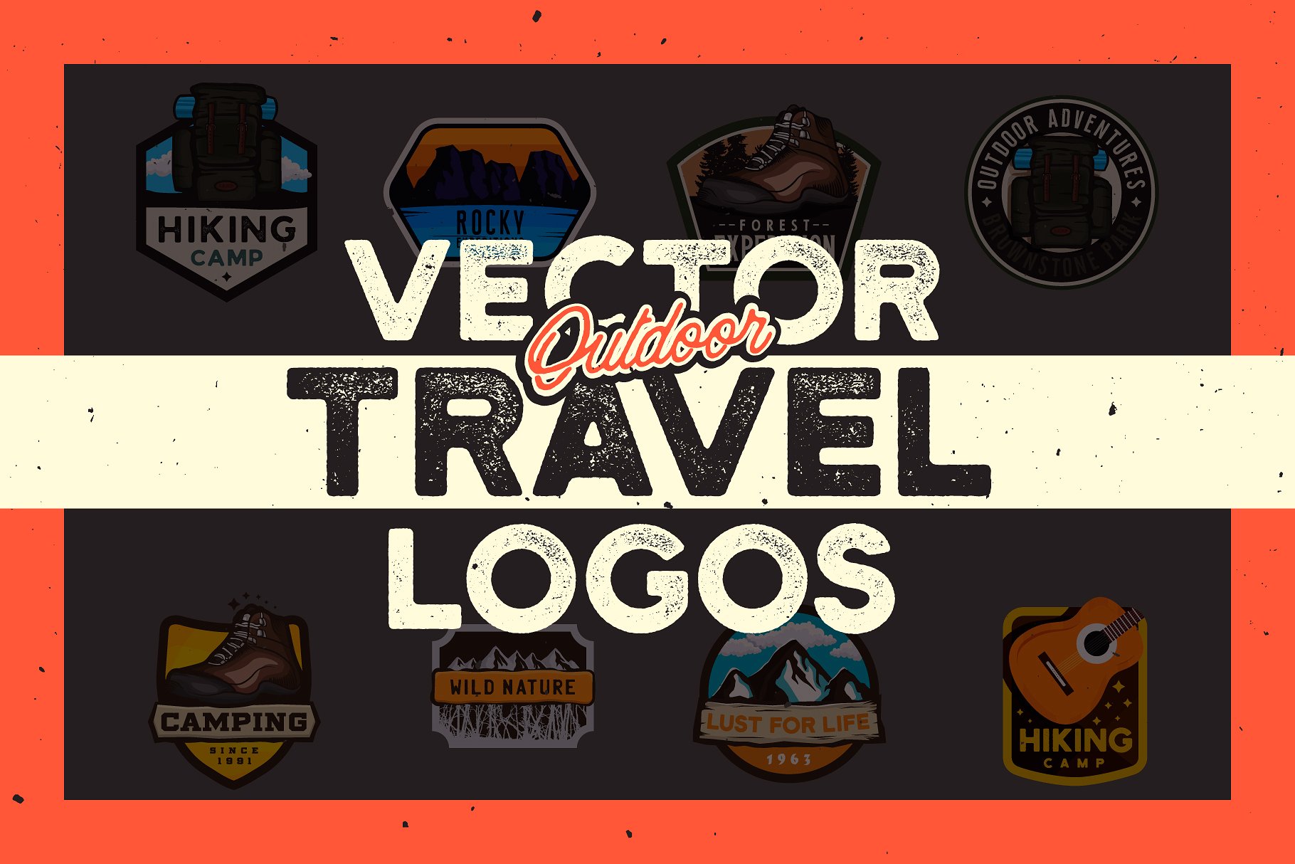 户外旅行logo设计模板 OUTDOOR TRAVEL LOGOS