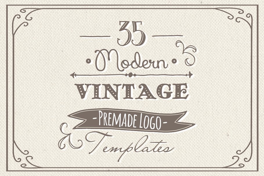 手工绘制的模板 35 Hand Drawn Logos Bundle – Vector