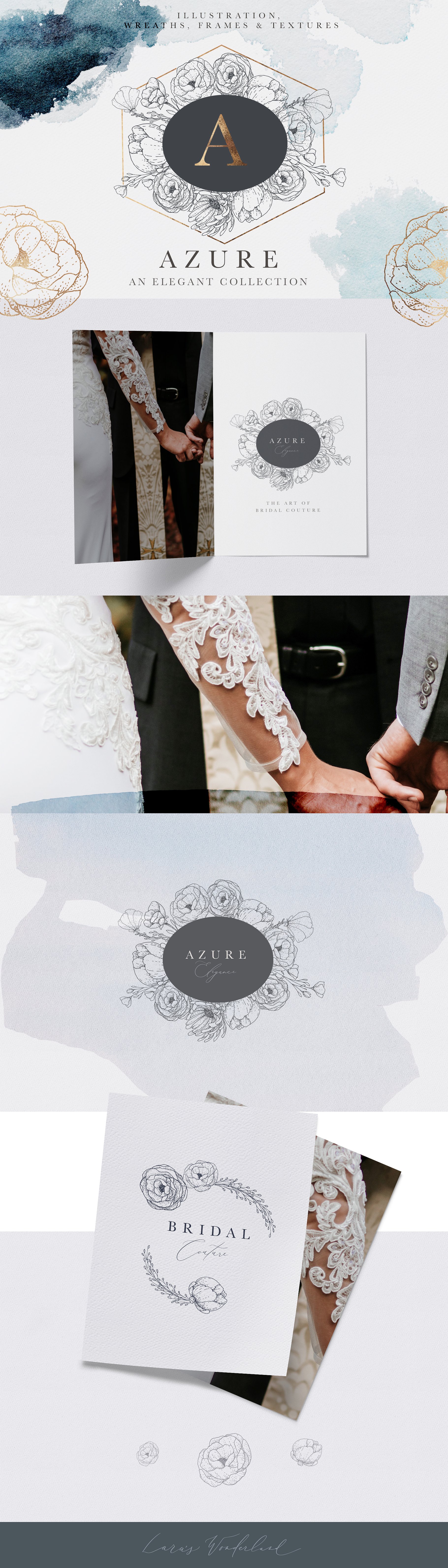 湛蓝色纹理插图 Azure Blue Illustrations & Textures