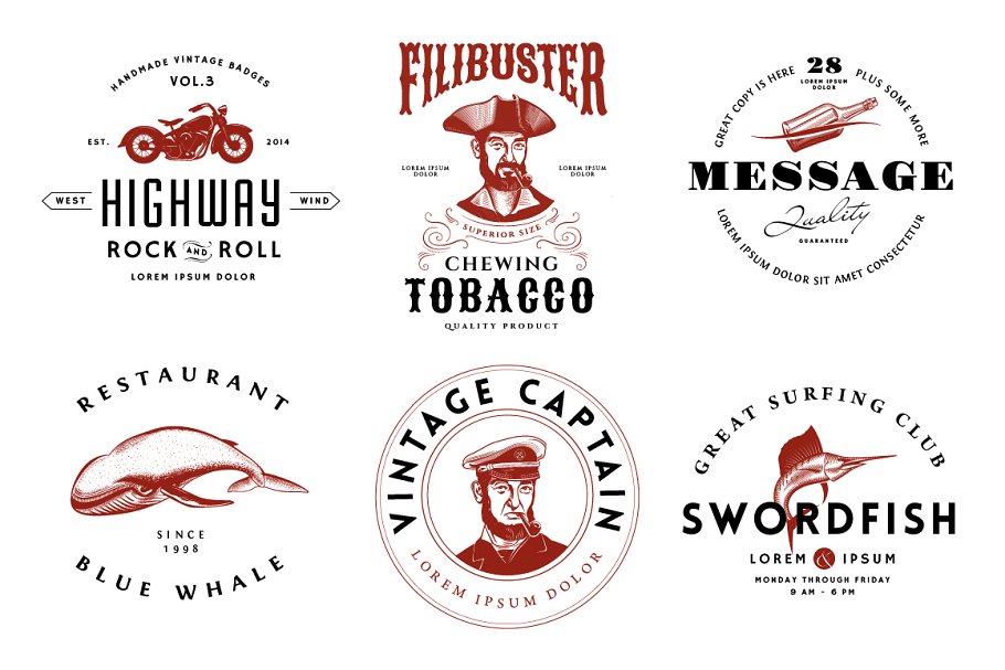 冒险家经典图形logo模板素材 Adventure Vintage Logos