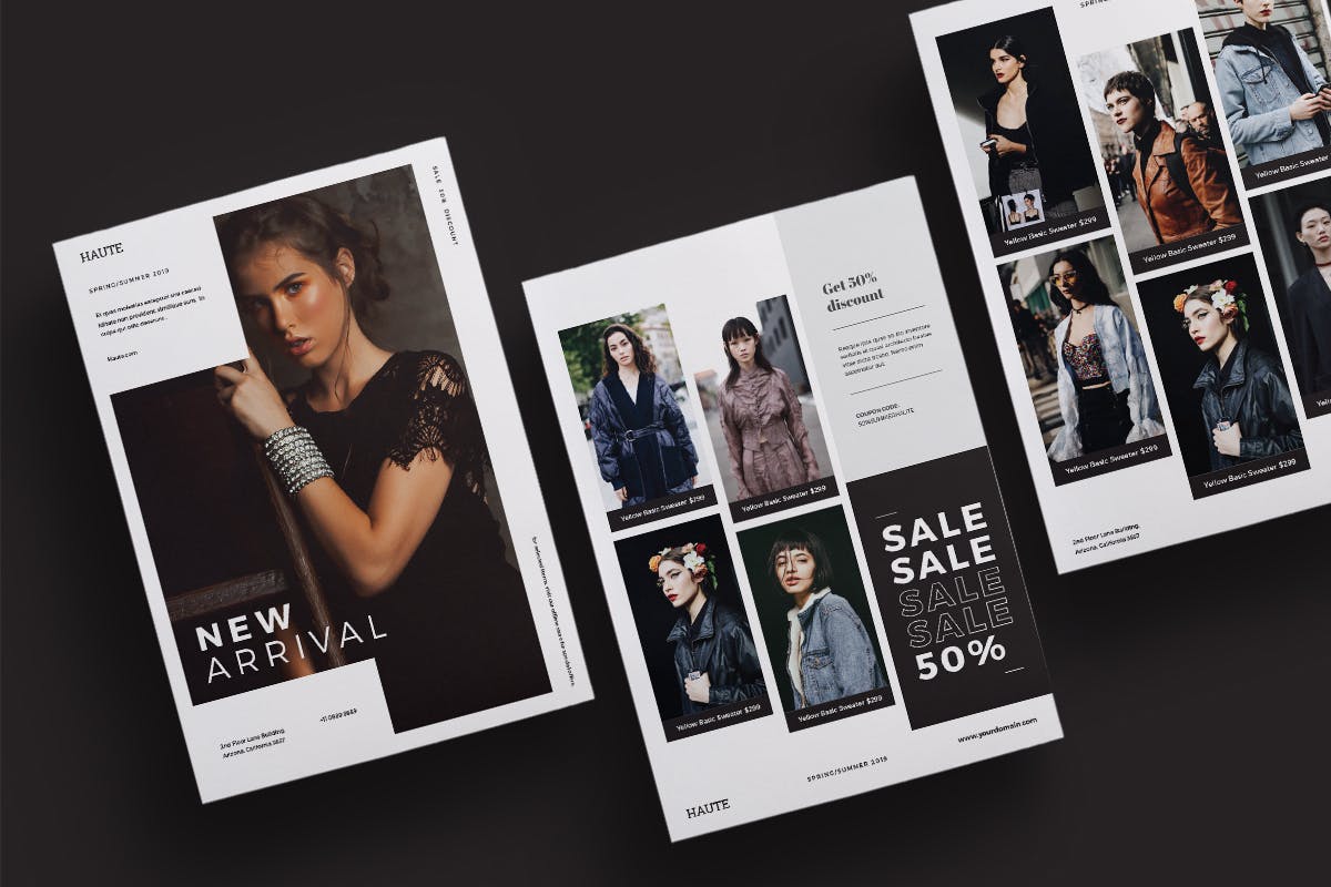 时尚高端专业的高品质DM宣传单海报设计模板