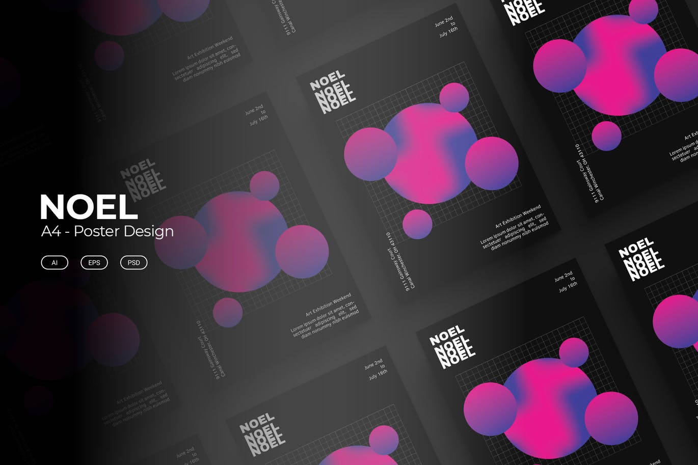 时尚简约艺术海报设计模板