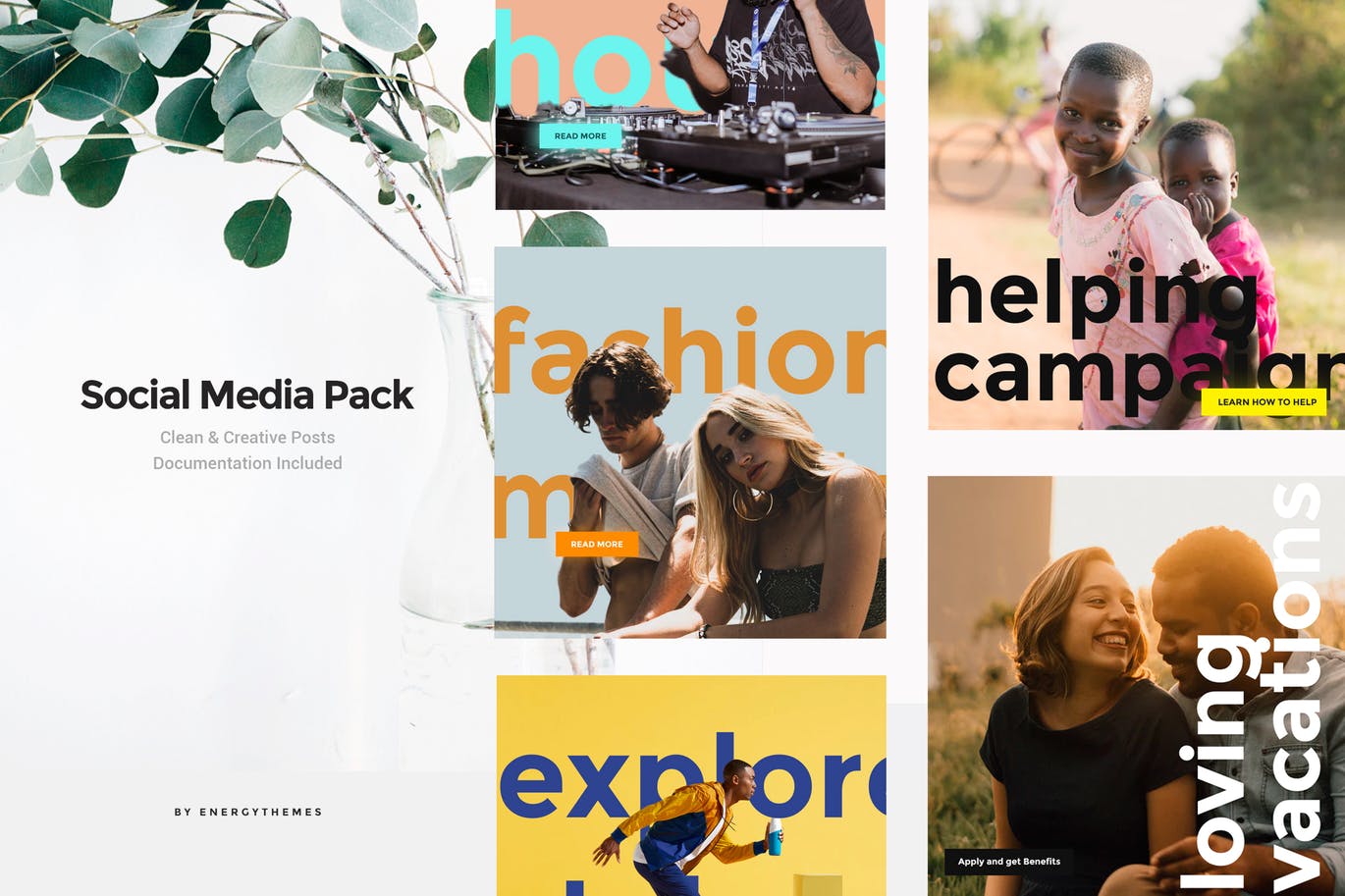 时尚高端多用途的社交媒体banner海报着陆页设计模板 Vol.89