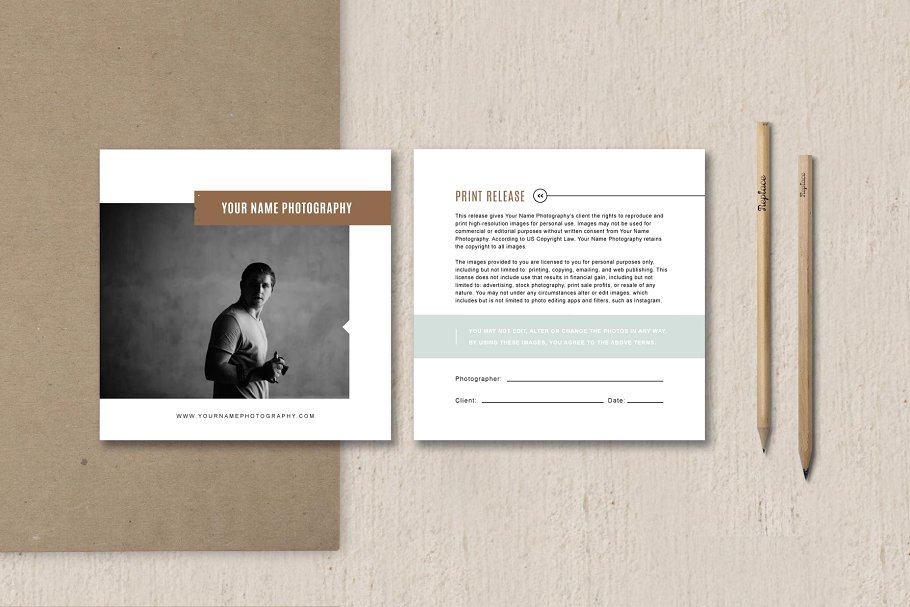 商业卡片模板 Print Release Template