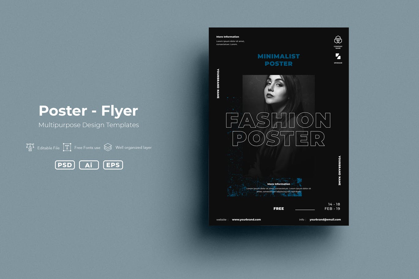 时尚高端专业的高品质DM宣传单海报设计模板-44