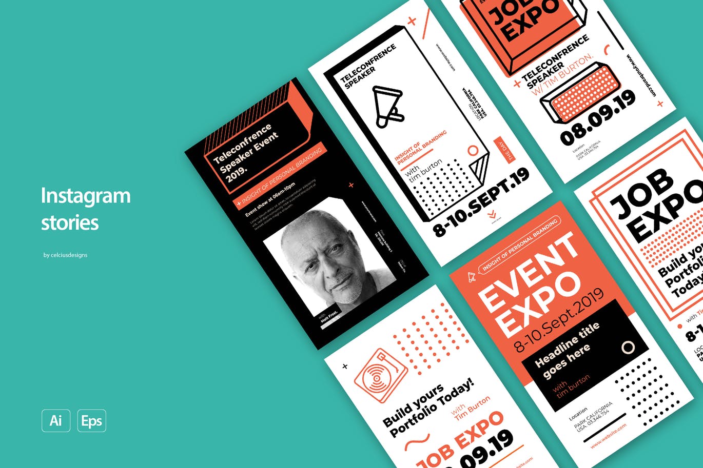 时尚高端艺术风格的Instagram社交媒体banner海报设计模板