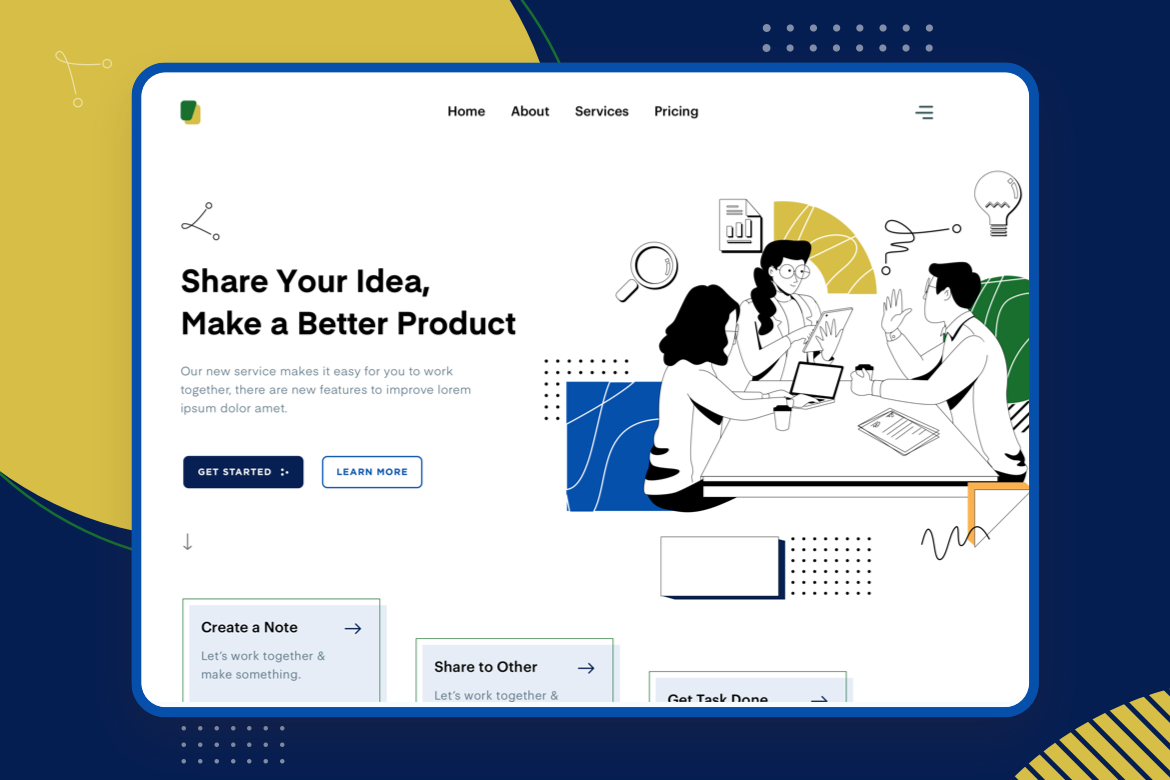 时尚高端少见稀有的手绘简约风格banner海报插画着陆页设计模板集合（AI、Sketch）