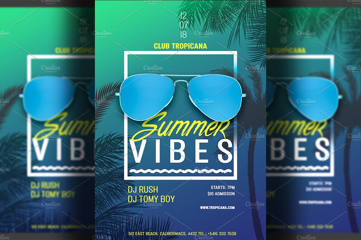 夏季暑假海报模板 Summer Psd Flyer Template