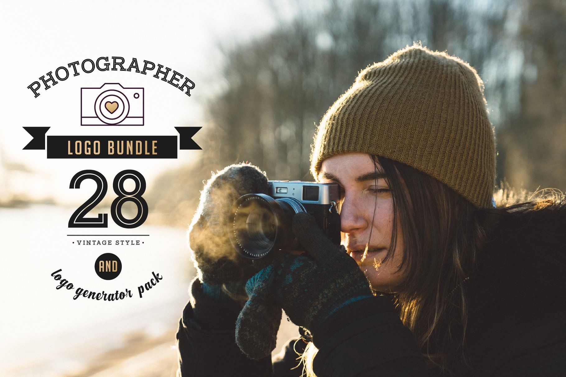 照片经典图形logo素材包 Photography Logo Bundle