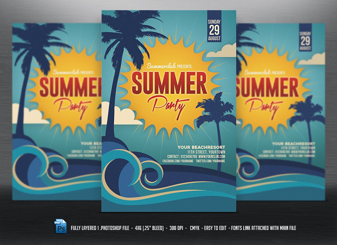 夏季派对海报 Summer Party Flyer