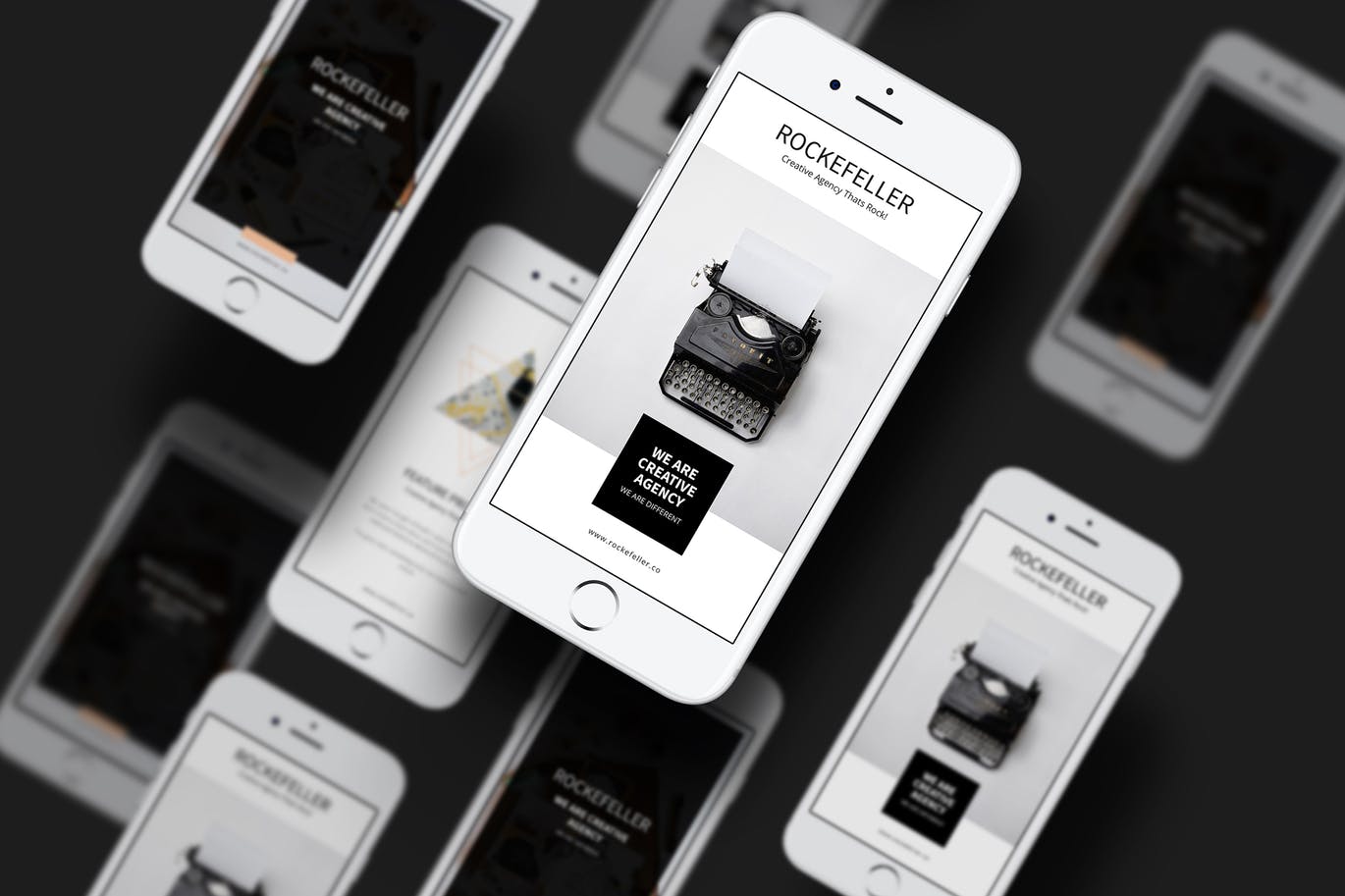 时尚高端简约洛克菲勒创意机构Instagram故事banner海报设计模板