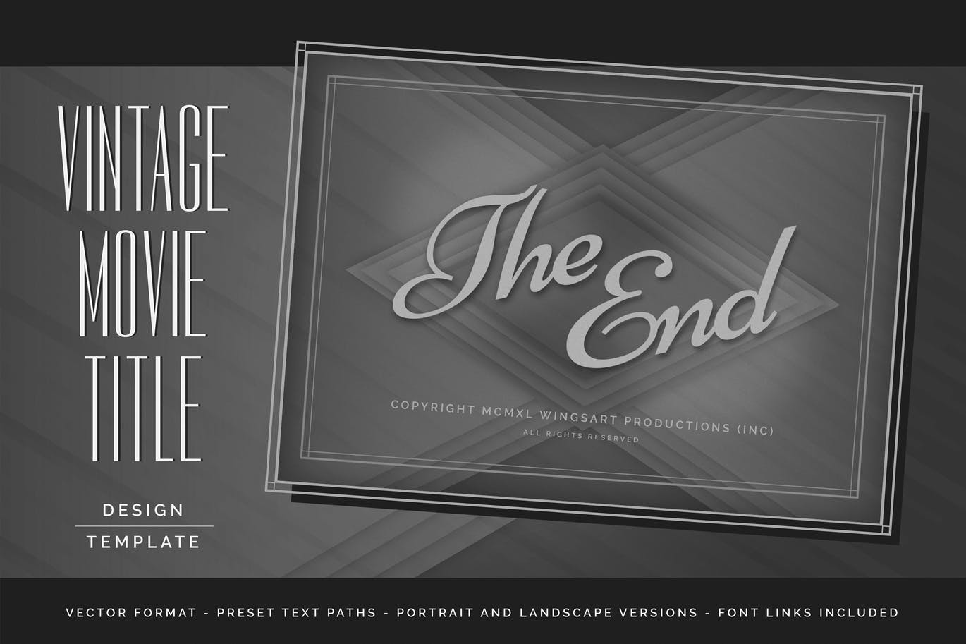 时尚稀有少见高端复古电影标题设计模板-2