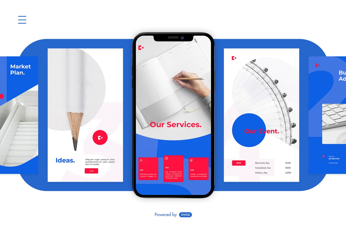 时尚高端简约流行风格的Instagram社交媒体banner海报着陆页设计模板