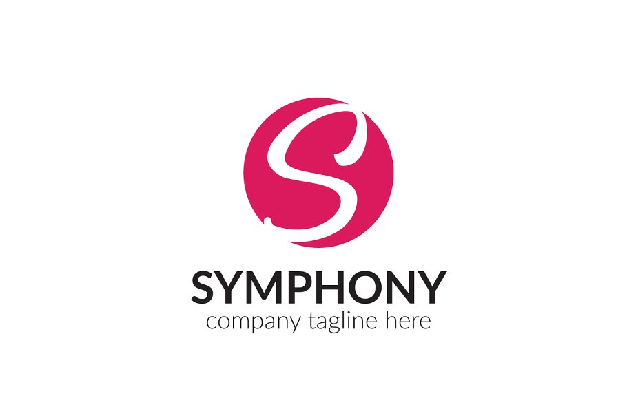 时尚的S LOGO模板 Symphony Letter S Logo