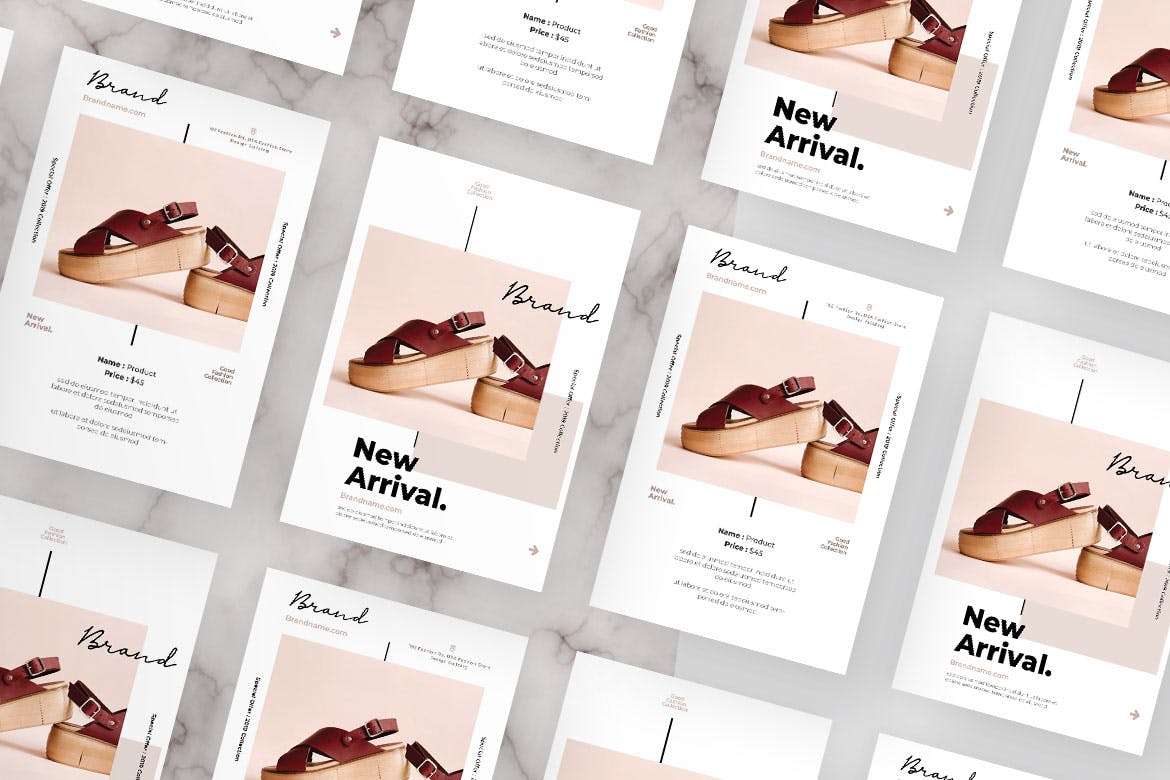 简约时尚高端sale促销宣传单海报设计模板 Vol.6