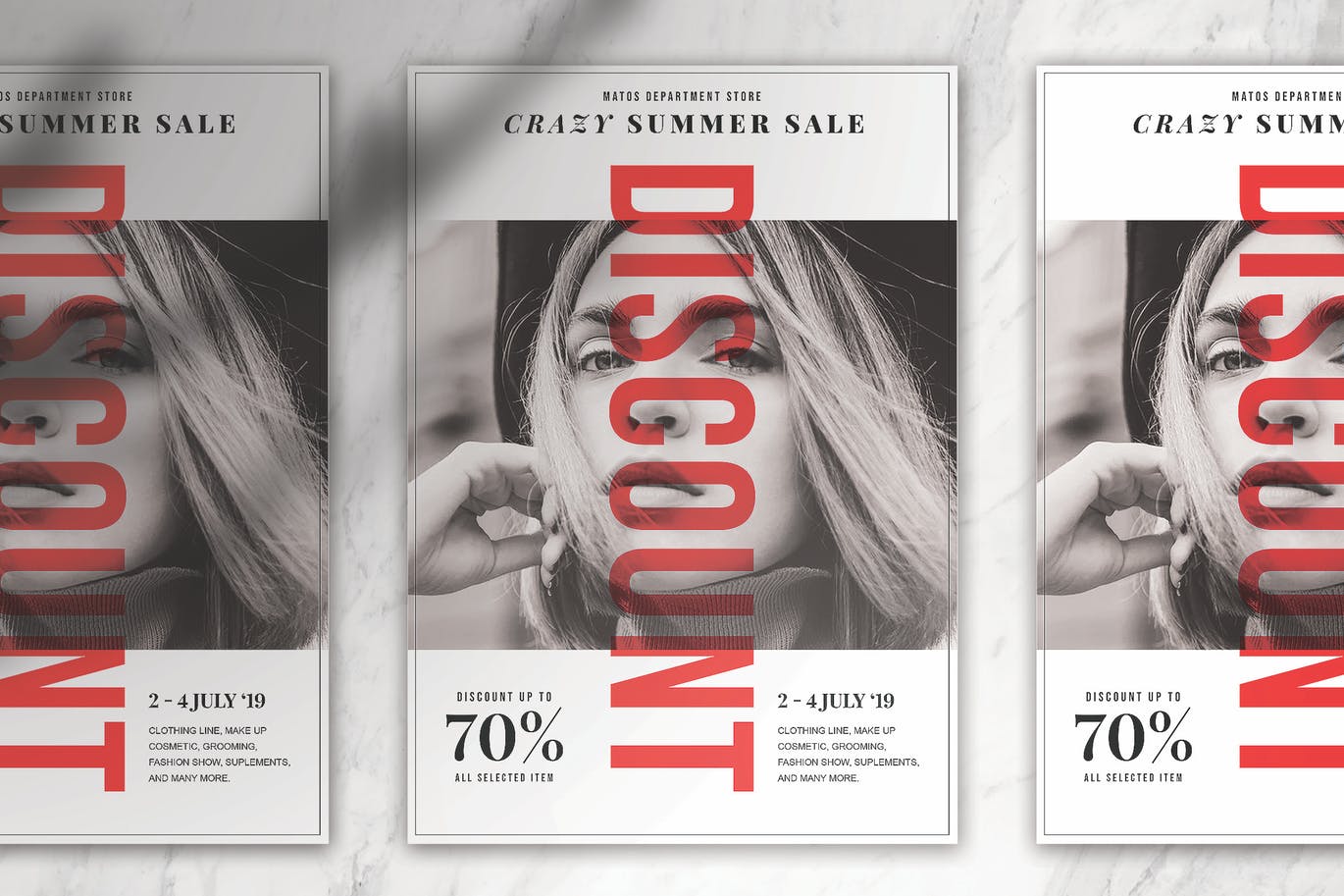 简约时尚高端多用途的高品质海报宣传单设计模板