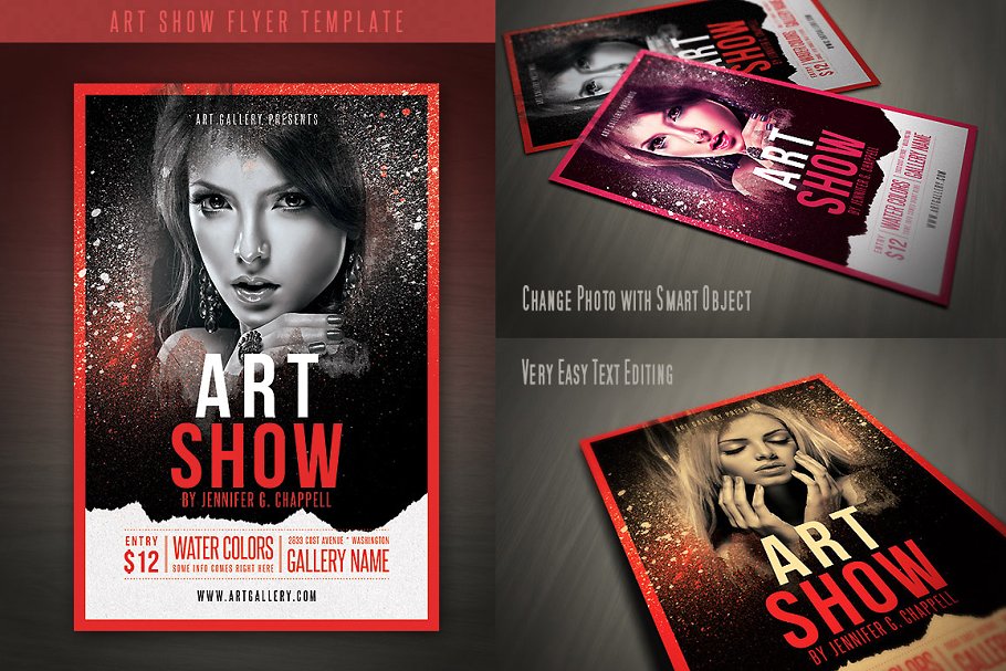 艺术展宣传单模板 Art Show Flyer Template
