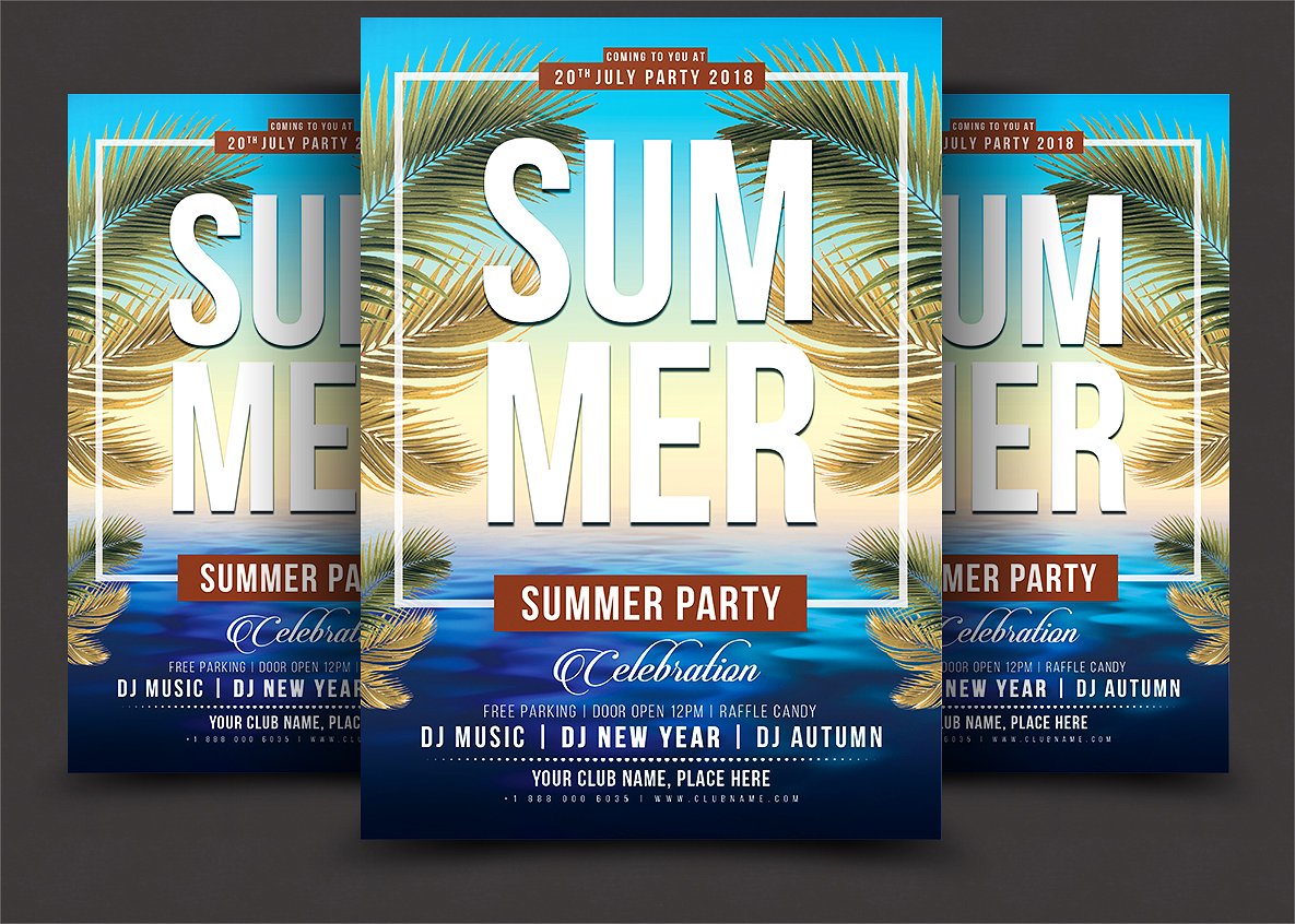 夏季活动海报设计模板 Summer Flyer